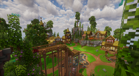 Farming Eldervale Island — Medieval Minecraft skyblock island, screenshot 5