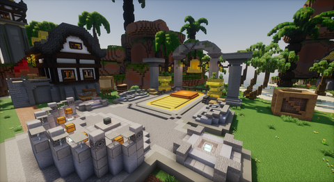 Cute Tropical Spawn — Minecraft spawn, screenshot 1
