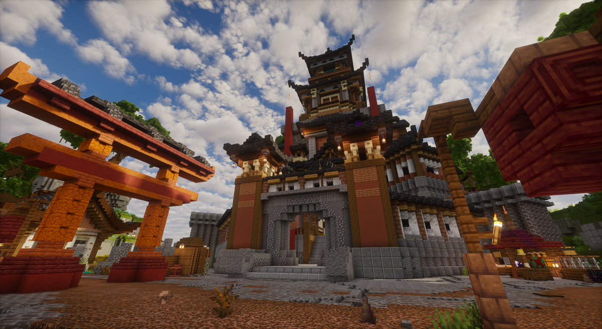 Empire of Kaizora — Japanese Minecraft spawn, screenshot 2
