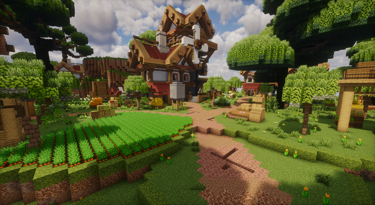 Everdawn Village Spawn - medieval village Minecraft spawn, screenshot 13