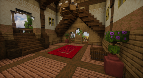 Farming Eldervale Island — Medieval Minecraft skyblock island, screenshot 4