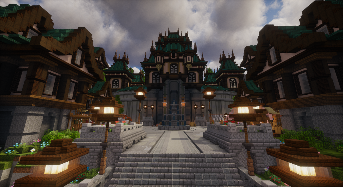 Azurecrest Kingdom Spawn — Medieval Minecraft spawn, screenshot 13