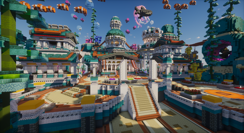 Aqualis Underwater Spawn - underwater fantasy Minecraft spawn, screenshot 9