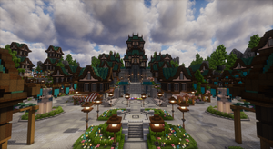 Azurecrest Kingdom Spawn — Medieval Minecraft spawn, screenshot 1