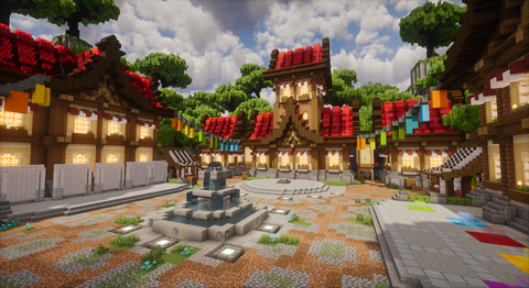 Scarlet Square Spawn — Minecraft spawn, screenshot 1