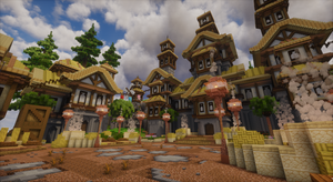 Golden Village Spawn — Minecraft spawn, screenshot 1