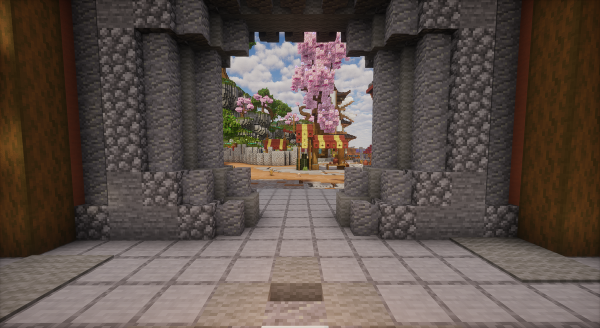 Empire of Kaizora — Japanese Minecraft spawn, screenshot 1