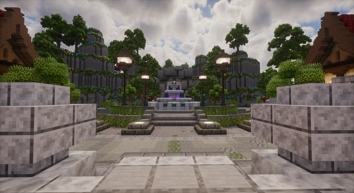 Rosewood Village Spawn — Medieval Minecraft village spawn, screenshot 1