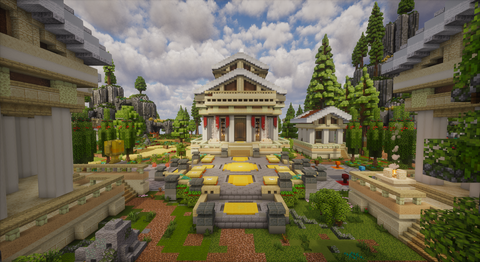 Greek Spawn with Warzone — Greek Minecraft spawn, screenshot 1