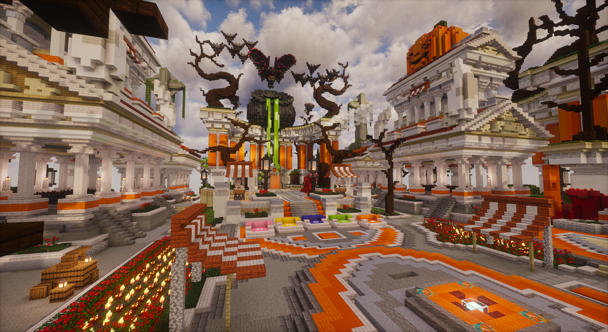 Halloween Olympus Hub — Greek Minecraft spawn, screenshot 1