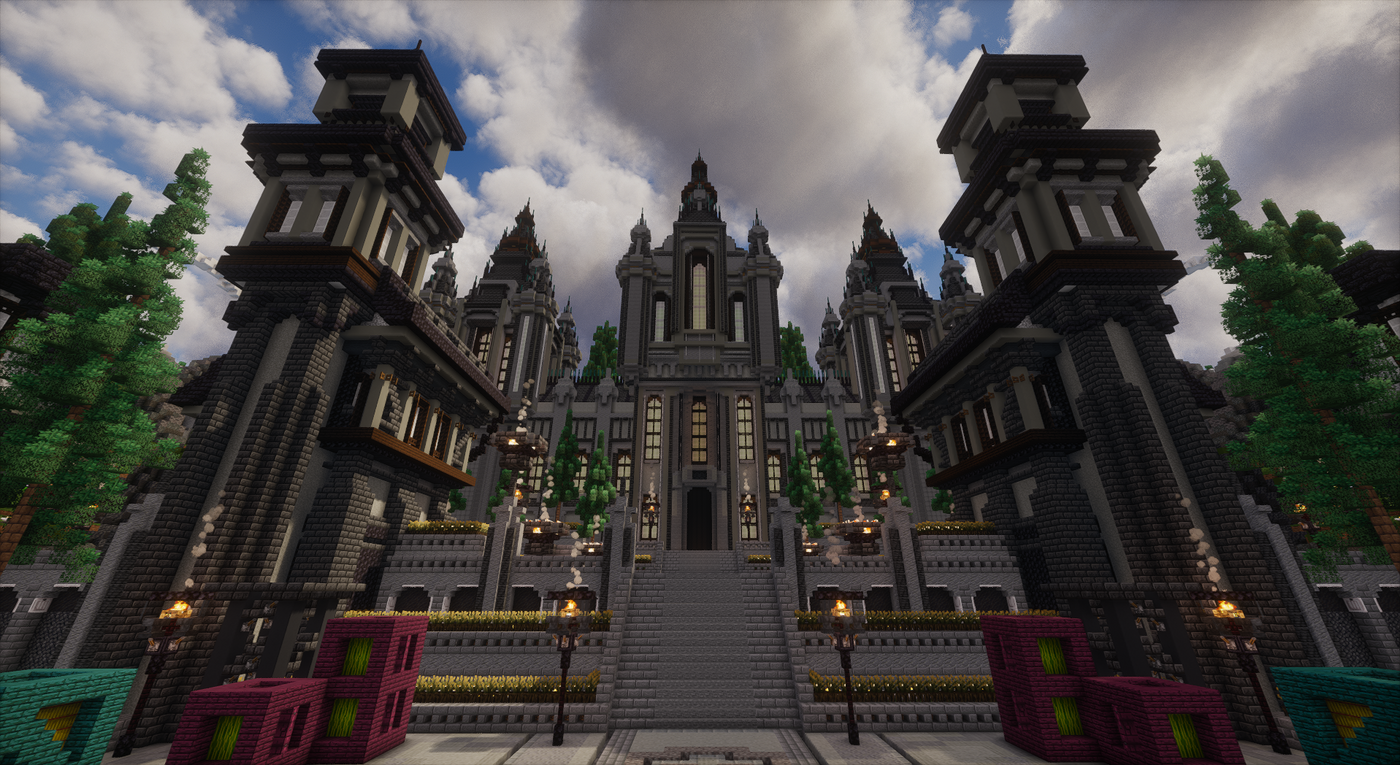 Darkspire Kingdom Spawn — Gothic Minecraft lobby, screenshot 1