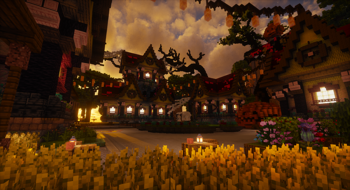Pumpkin Hollow Spawn — Minecraft lobby, screenshot 1