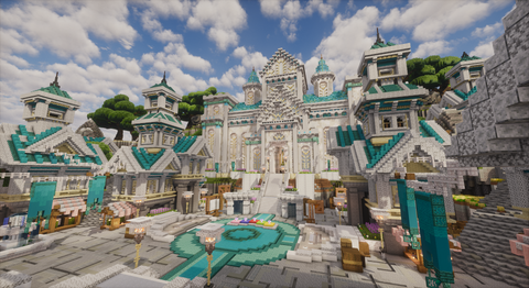 Warped Royale Spawn — Medieval Minecraft spawn, screenshot 1
