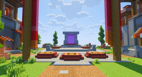 Red Medieval Lobby