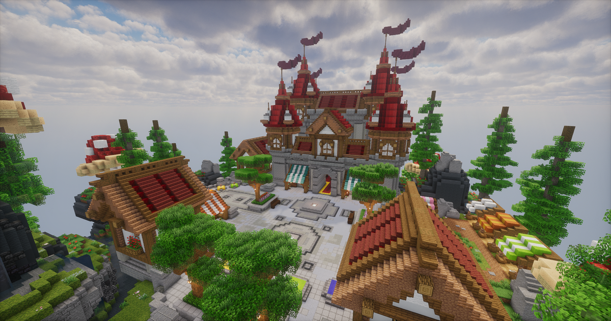 Cute Red Medieval Spawn — Minecraft spawn, screenshot 1