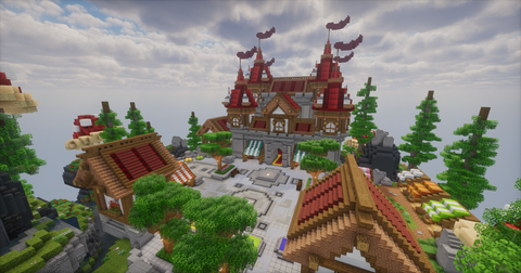 Cute Red Medieval Spawn — Minecraft spawn, screenshot 1