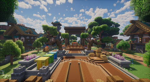 Blue Haven Village — Medieval Minecraft village spawn, screenshot 6
