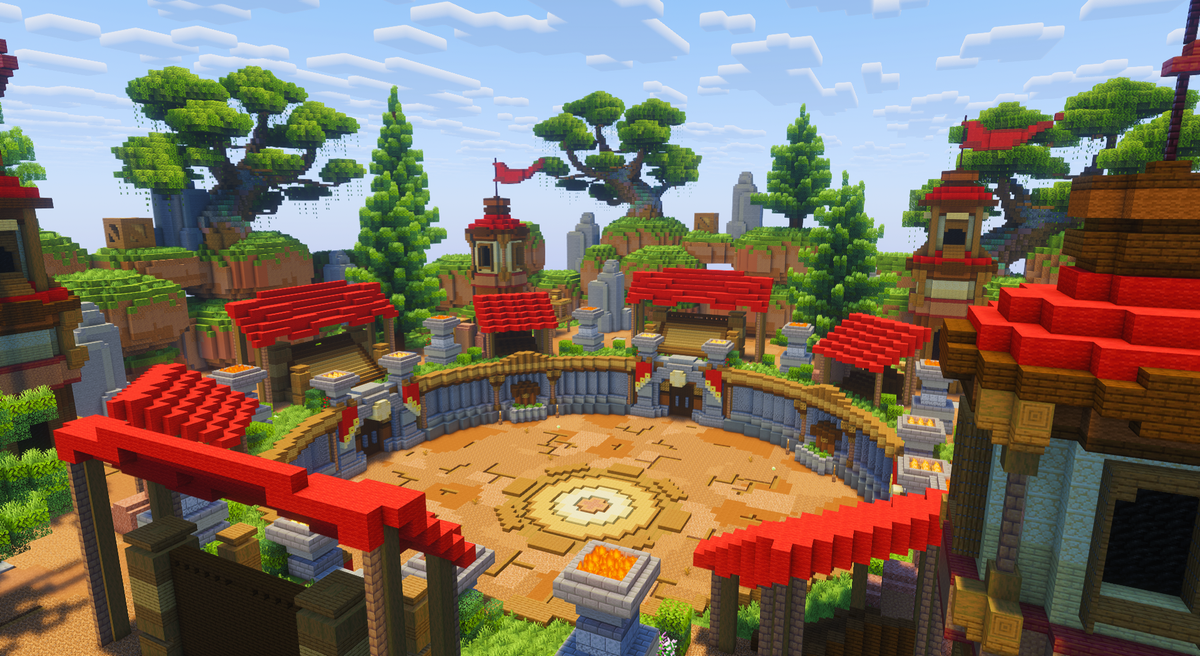 Medieval Forest Arena — Medieval Minecraft PvP arena, screenshot 1