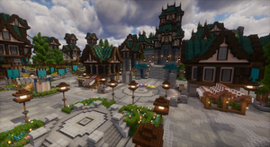 Azurecrest Kingdom Spawn — Medieval Minecraft spawn, screenshot 2