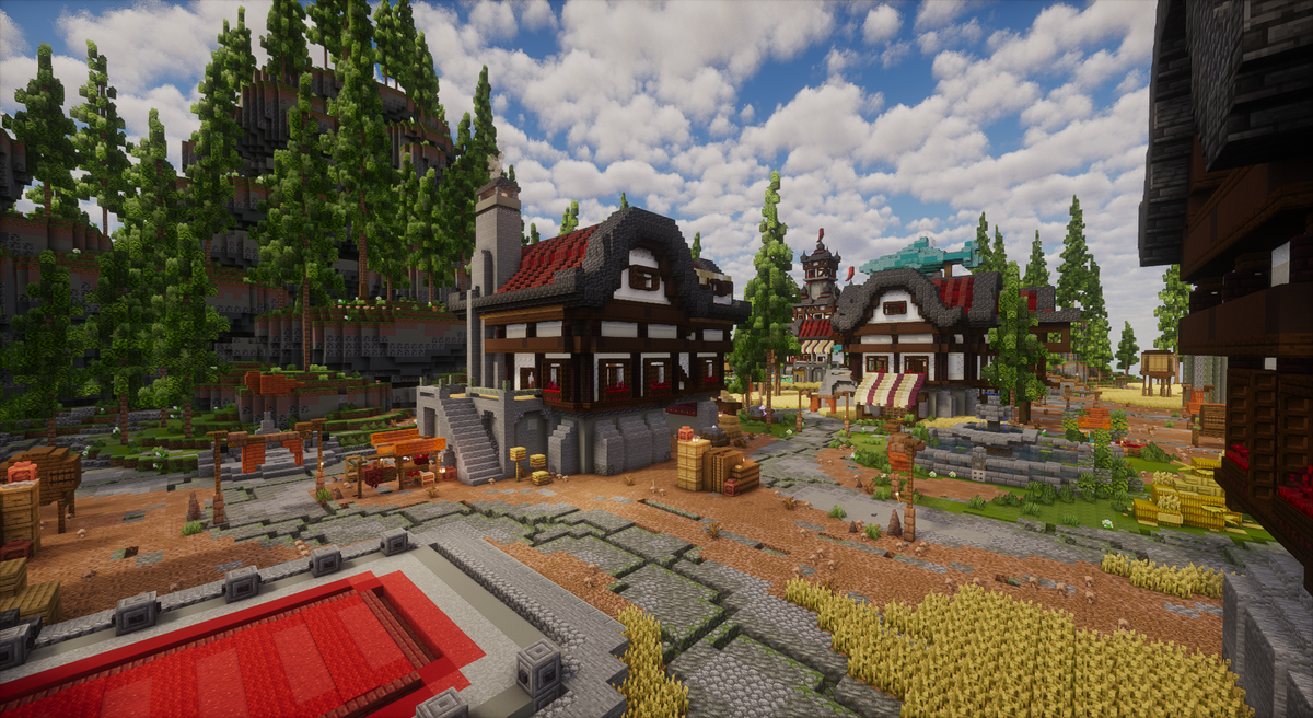 Everpine Village — Medieval Minecraft village spawn, screenshot 10