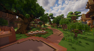 Pirate Boss Arena — Medieval Minecraft village spawn, screenshot 2