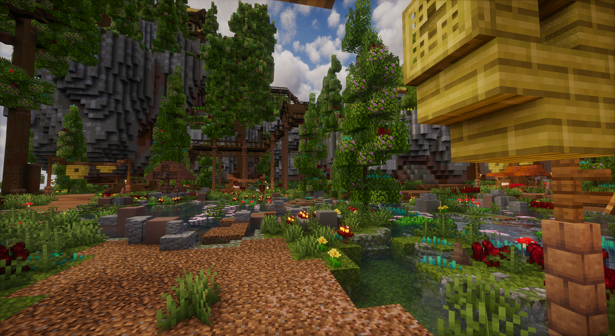 Farming Eldervale Island — Medieval Minecraft skyblock island, screenshot 14