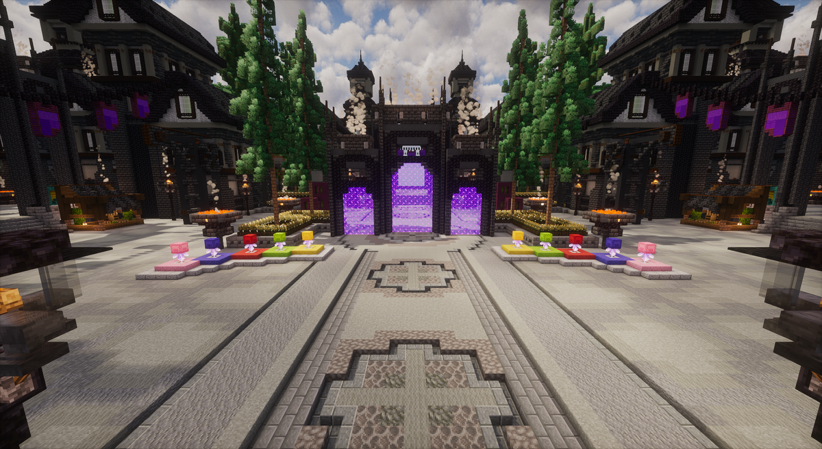 Darkspire Kingdom Spawn — Gothic Minecraft lobby, screenshot 2