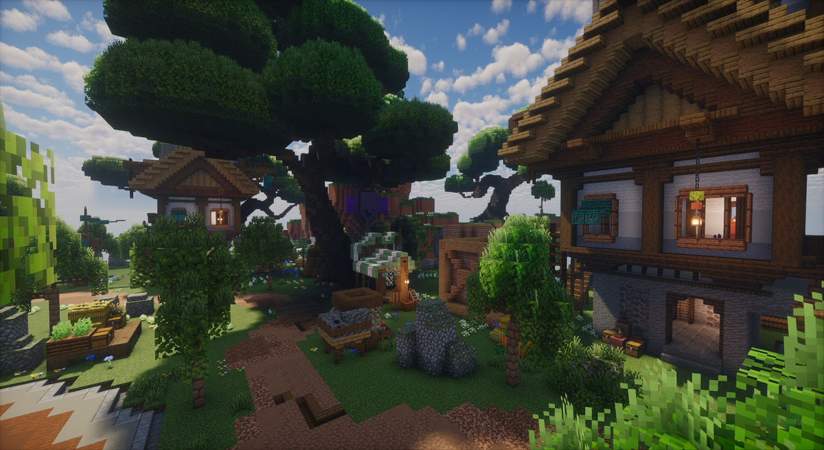 Blue Haven Village — Medieval Minecraft village spawn, screenshot 5