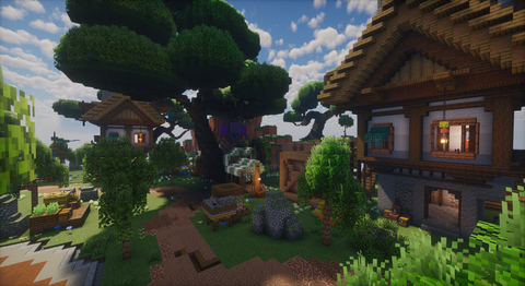 Blue Haven Village — Medieval Minecraft village spawn, screenshot 5