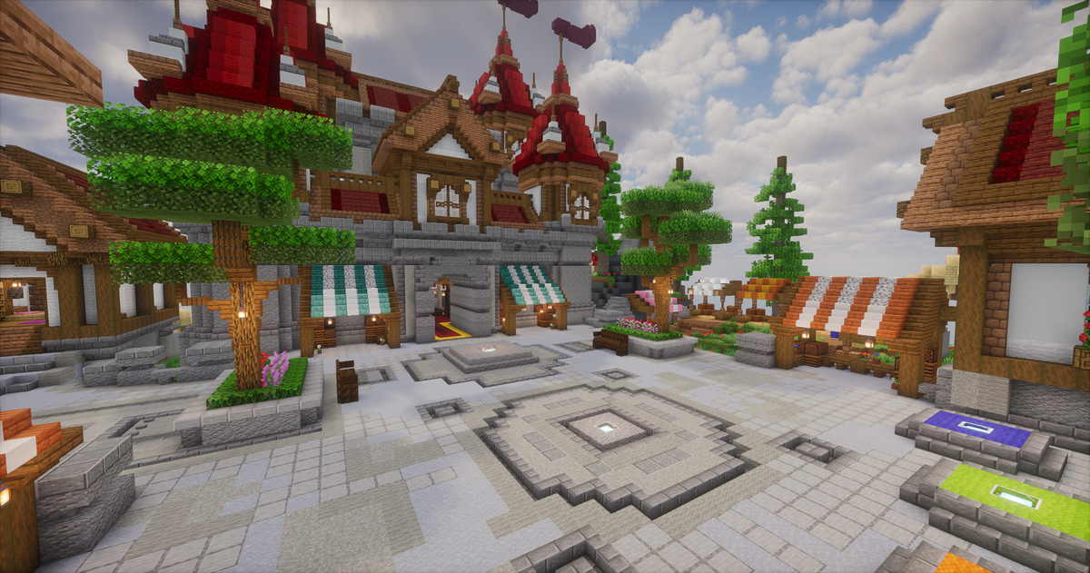 Cute Red Medieval Spawn - Minecraft Red Lobby – OrioniX Services