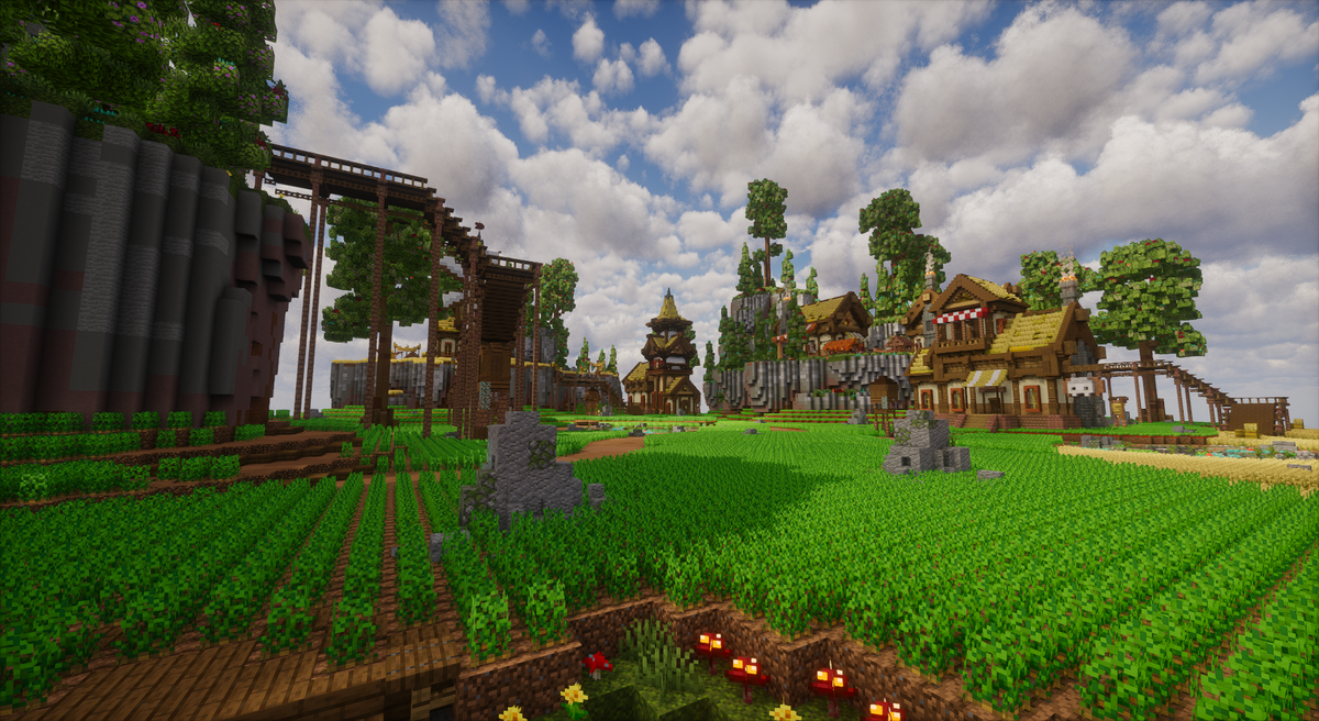 Farming Eldervale Island — Medieval Minecraft skyblock island, screenshot 13