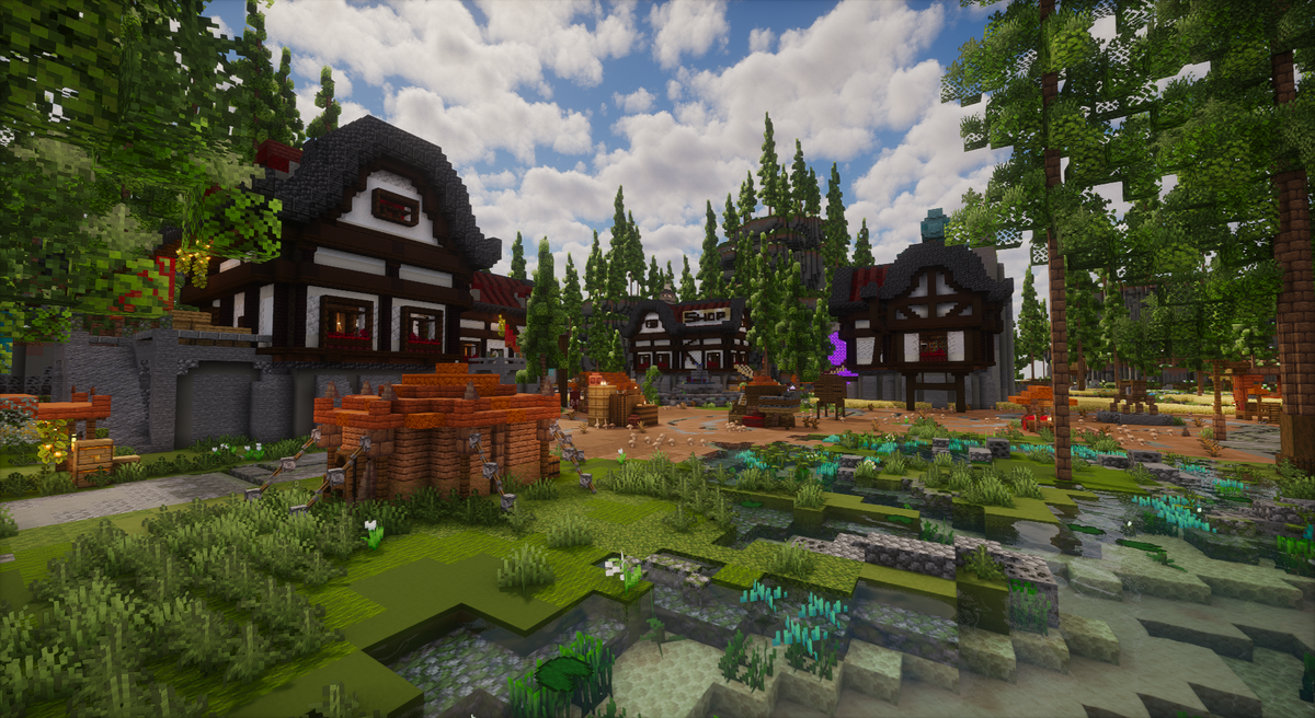 Everpine Village — Medieval Minecraft village spawn, screenshot 9