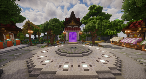 Everwood Plaza Spawn — Minecraft lobby, screenshot 3