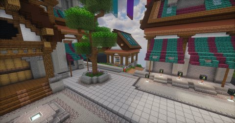 Simple Medieval Lobby - simple medieval Minecraft lobby, screenshot 4