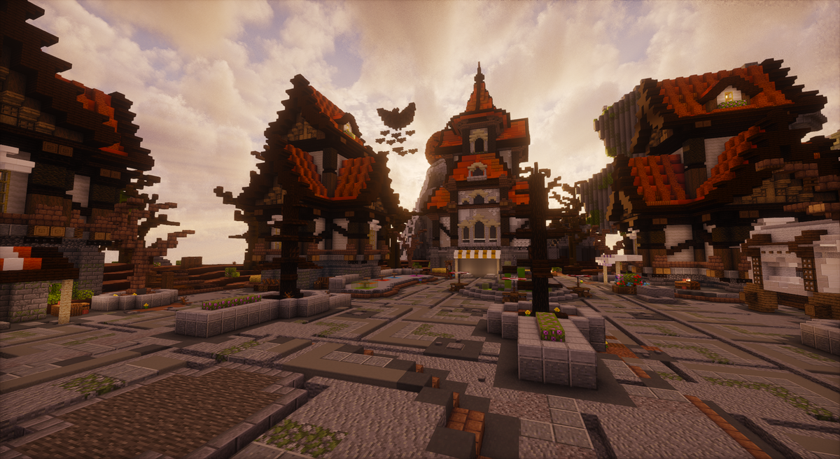 Halloween Medieval Fantasy Spawn - Halloween medieval fantasy Minecraft spawn, screenshot 4