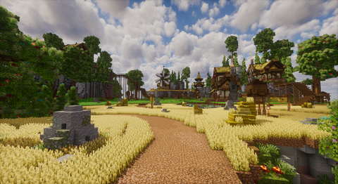 Farming Eldervale Island — Medieval Minecraft skyblock island, screenshot 12