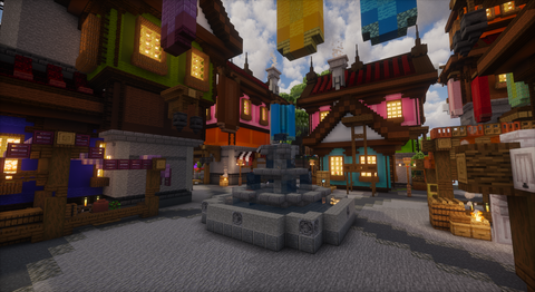 Colorful Haven Lobby - colorful medieval Minecraft lobby, screenshot 5