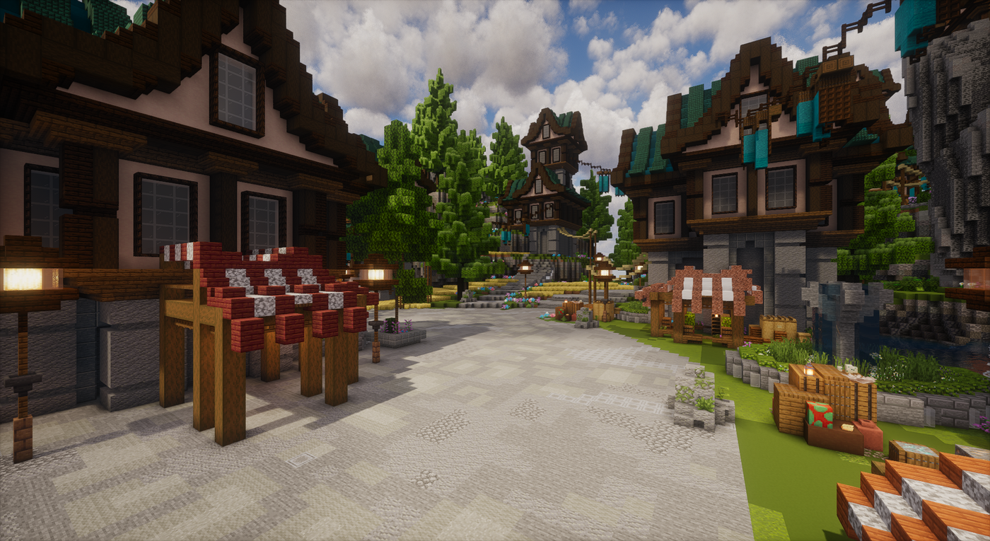 Azurecrest Kingdom Spawn — Medieval Minecraft spawn, screenshot 4