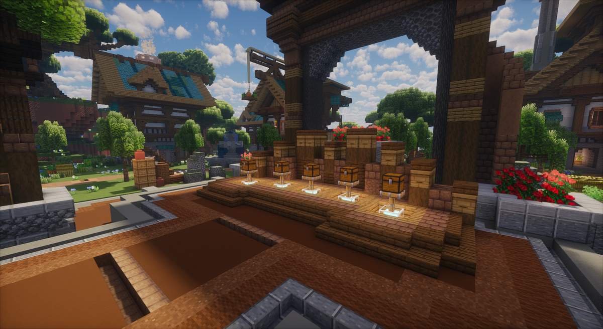 Blue Haven Village — Medieval Minecraft village spawn, screenshot 3