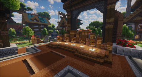 Blue Haven Village — Medieval Minecraft village spawn, screenshot 3