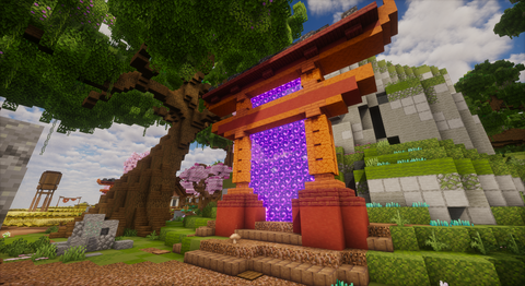 Empire of Kaizora — Japanese Minecraft spawn, screenshot 8