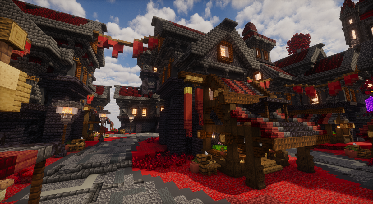 Ashen Throne Spawn - gothic infernal Minecraft spawn, screenshot 6