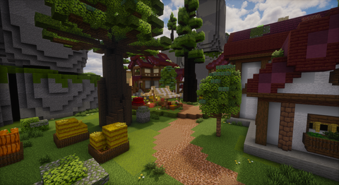 Eldenwood Village Spawn — Medieval Minecraft spawn, screenshot 4