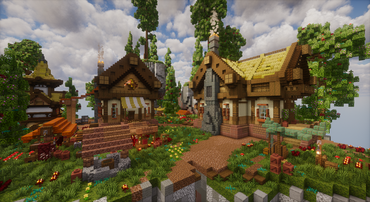 Farming Eldervale Island — Medieval Minecraft skyblock island, screenshot 10