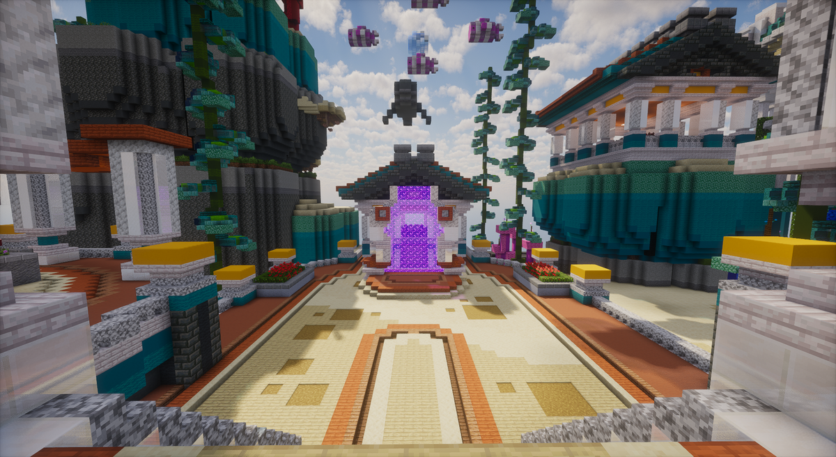 Aqualis Underwater Spawn - underwater fantasy Minecraft spawn, screenshot 6
