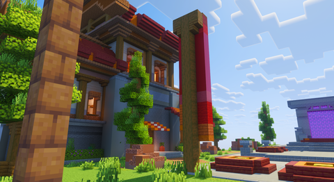 Red Medieval Lobby