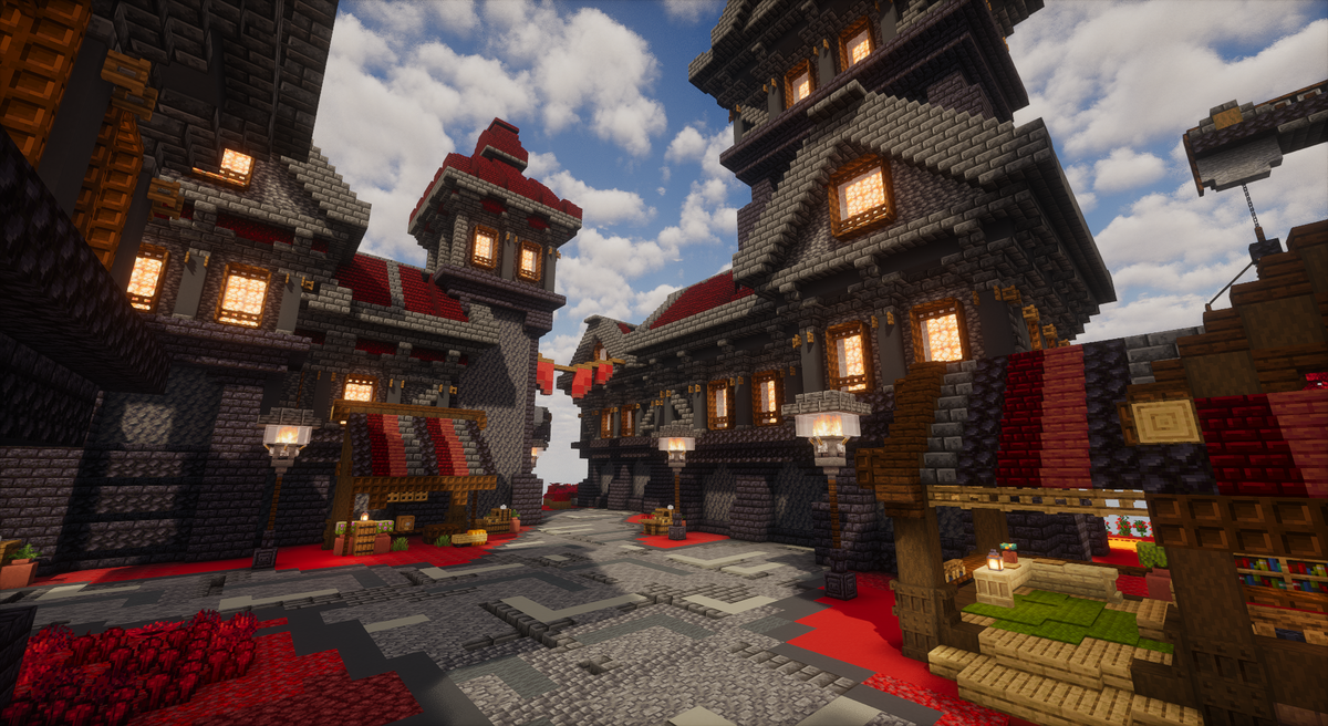 Ashen Throne Spawn - gothic infernal Minecraft spawn, screenshot 7