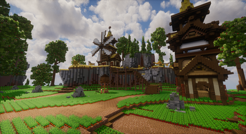 Farming Eldervale Island — Medieval Minecraft skyblock island, screenshot 9