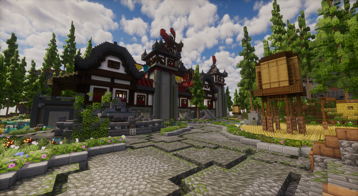 Everpine Village — Medieval Minecraft village spawn, screenshot 5