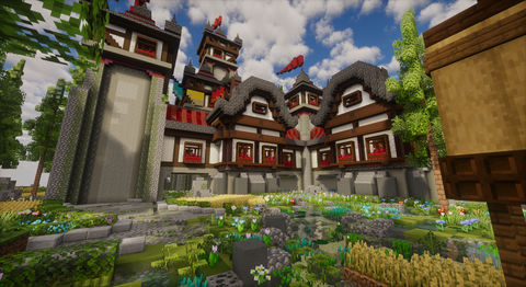 Everpine Village — Medieval Minecraft village spawn, screenshot 4
